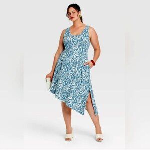 Ava &Viv Blue Swirl dress size 3x